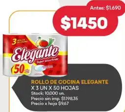 Supermercados Tadicor Elegante rollo de cocina oferta