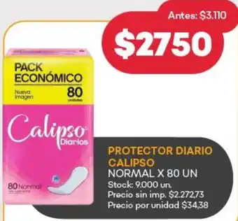 Supermercados Tadicor Calipso protector diario normal oferta