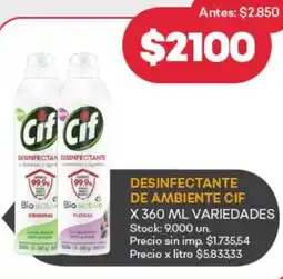 Supermercados Tadicor Cif desinfectante de ambiente oferta