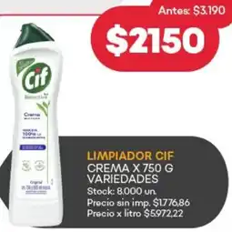 Supermercados Tadicor Cif limpiador crema variedades oferta