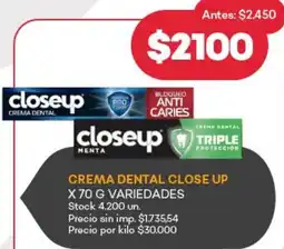 Supermercados Tadicor Close up crema dental oferta