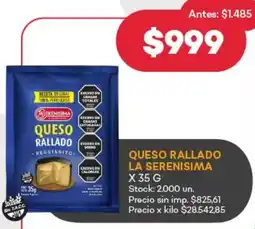 Supermercados Tadicor La serenisima queso rallado oferta