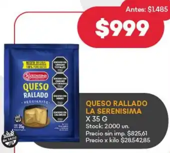 Supermercados Tadicor La serenisima queso rallado oferta