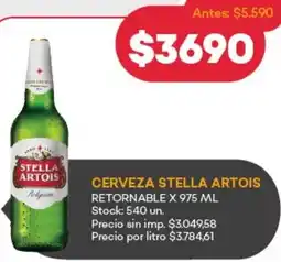 Supermercados Tadicor Stella artois cerveza retornable oferta