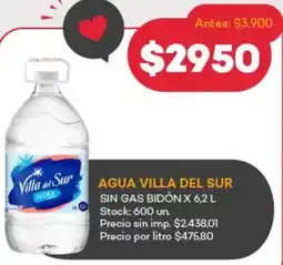 Supermercados Tadicor Villa del sur agua sin gas bidón oferta