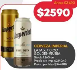 Supermercados Tadicor Imperial cerveza lata oferta