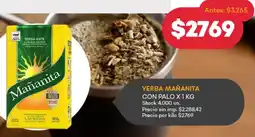 Supermercados Tadicor Mañanita yerba con palo oferta