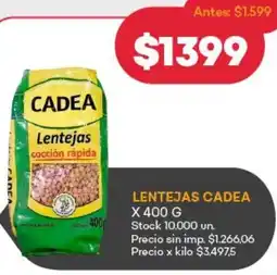 Supermercados Tadicor Cadea lentejas oferta