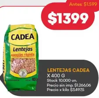 Supermercados Tadicor Cadea lentejas oferta