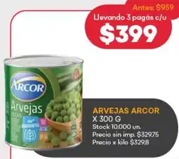 Supermercados Tadicor Arcor arvejas oferta