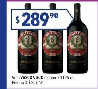 Hergo Vino Vasco Viejo Malbec oferta