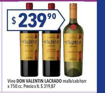 Hergo Vino Don Valentin Lacrado Malb Cab Torr oferta