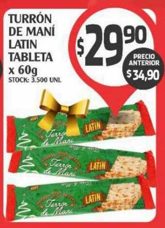 Turrón De Mani Latin Tableta