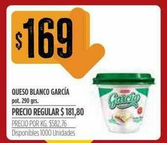 Supermercados Vea Queso Blanco Garcia oferta