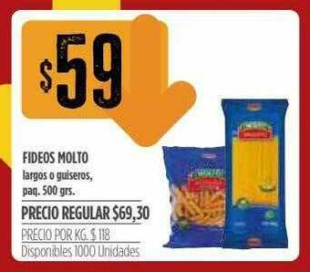 Supermercados Vea Fideos Molto oferta
