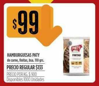 Supermercados Vea Hamburguesas Paty oferta