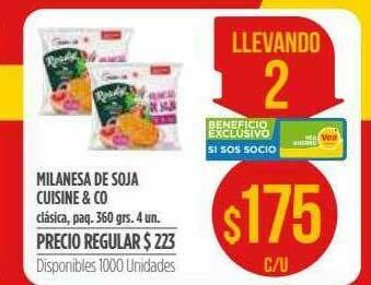 Supermercados Vea Milanesa De Soja Cuisine & Co oferta