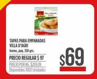 Supermercados Vea Tapas Para Empanadas Villa D'agri oferta