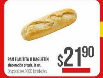 Supermercados Vea Pan Flautita O Baguetin oferta