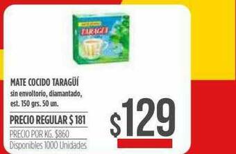 Supermercados Vea Mate Cocido Taragüi oferta