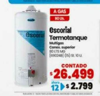 Trabuco Hogar Escorial Termotanque oferta