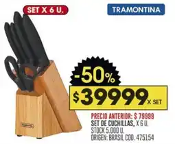 Coto Tramontina set de cuchillos oferta