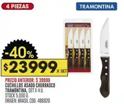 Coto Tramontina cuchillos asado churrasco oferta