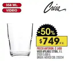 Coto Crisa vaso apilable stiba oferta