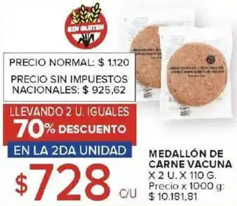 Carrefour Medallón de carne vacuna oferta