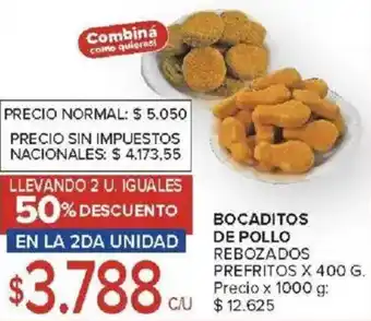 Carrefour Bocaditos de pollo rebozados prefritos oferta