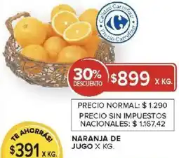 Carrefour Naranja de jugo oferta