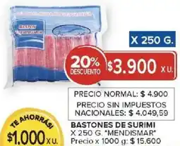 Carrefour Mendismar bastones de surimi oferta