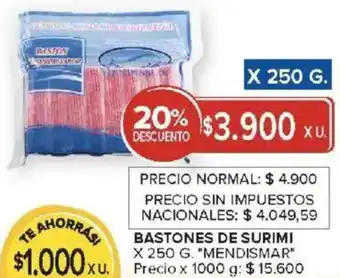 Carrefour Mendismar bastones de surimi oferta