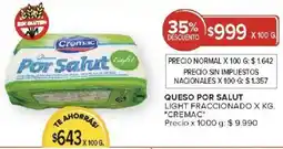 Carrefour Cremac queso por salut light fraccionado oferta
