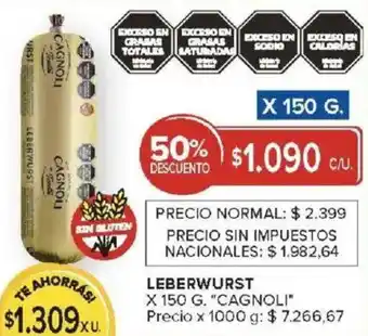 Carrefour Cagnoli leberwurst oferta