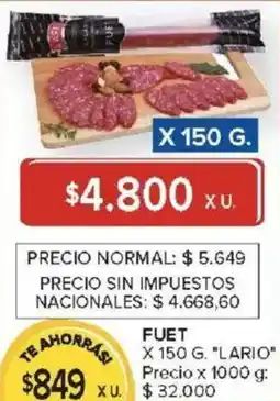 Carrefour Lario fuet oferta