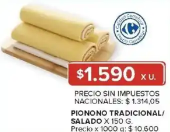 Carrefour Pionono tradicional/ salado oferta