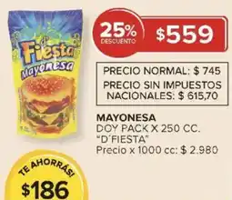 Carrefour D'fiesta mayonesa doy pack oferta