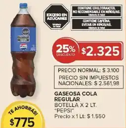 Carrefour Pepsi gaseosa cola regular botella oferta