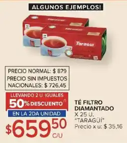 Carrefour Taragüi té filtro diamantado oferta