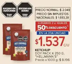 Carrefour Hellmann's ketchup doy pack oferta