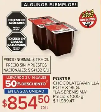 Carrefour La serenísima chocolate/vainilla pote oferta