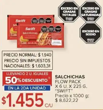 Carrefour Swift salchichas flow oferta