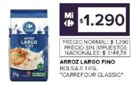 Carrefour Carrefour classic arroz largo fino oferta