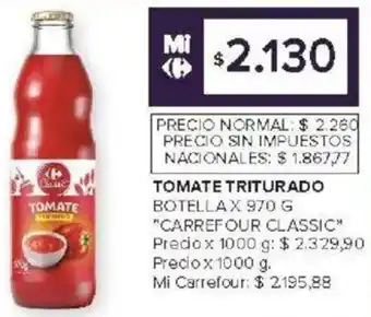 Carrefour Carrefour classic tomate triturado botella oferta