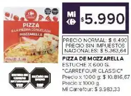 Carrefour Carrefour classic pizza de mozzarella estuche oferta