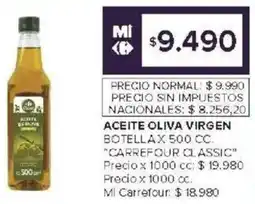 Carrefour Carrefour classic aceite oliva virgen botella oferta
