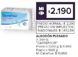 Carrefour Carrefour algodón plegado oferta
