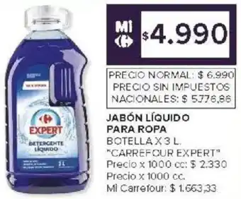 Carrefour Carrefour expert jabón líquido para ropa botella oferta
