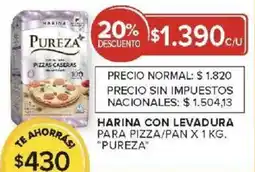 Carrefour Pureza harina con levadura para pizza/pan oferta